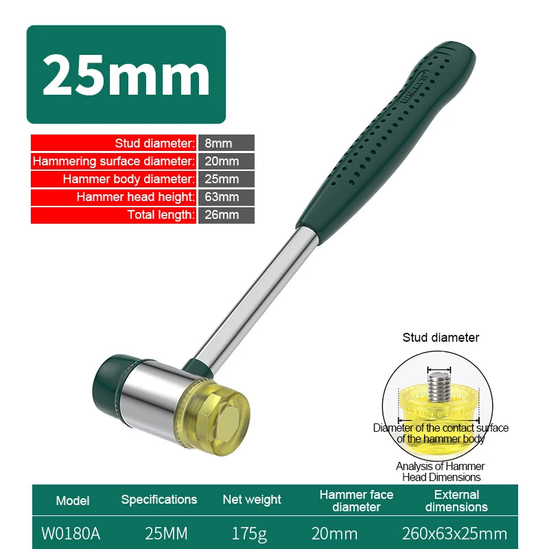 Plastikhammer, Schonhammer, Gummihammer , Doppelkopfhammer 25-40mm - werkzeug-online24