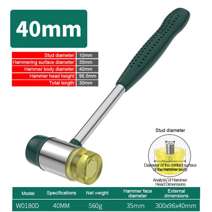 Plastikhammer, Schonhammer, Gummihammer , Doppelkopfhammer 25-40mm - werkzeug-online24