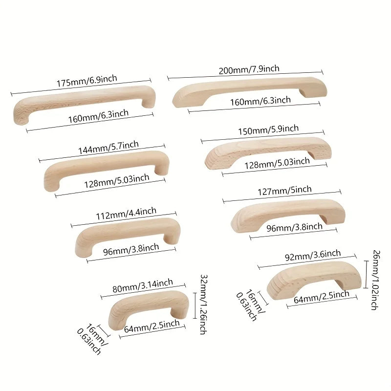 Schubladengriffe Massivholz, Küchengriffe, Schrankgriffe aus Holz - werkzeug-online24