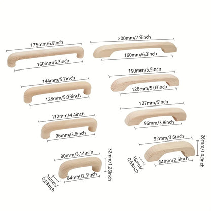 Schubladengriffe Massivholz, Küchengriffe, Schrankgriffe aus Holz - werkzeug-online24